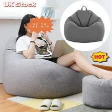 Extra Large Bean Bag Chairs Adults Couch Lazy Lounger Sofa Cover Living Room UK