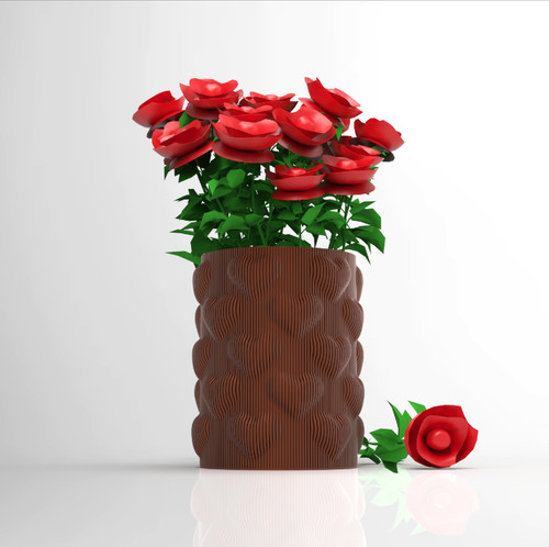 Hearts vase 3d printed - 3d,