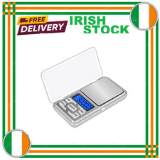 2x POCKET SCALE METAL DIGITAL ELECTRONIC 0.01-0.1/500 Gr MICRO WEIGHT JEWELRY