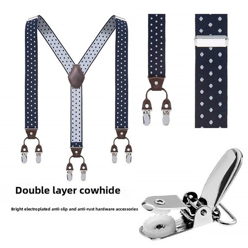New mens suspenders with six - new,