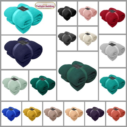 Popcorn waffle throw thermal - waffle,