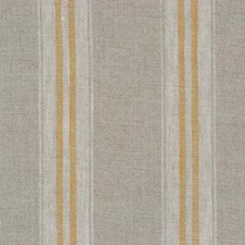 French Washed Linen Oslo Stripe Yellow Vintage Fabric Curtain Woven Per Metre