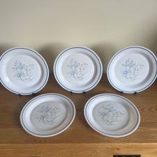 Pyrex blue iris side plates - iris,