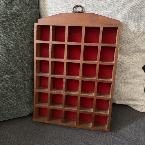Vintage wooden curio shelf - shelf,