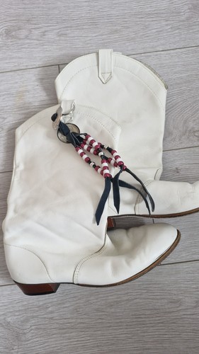 Womens white leather size 8 - leather,