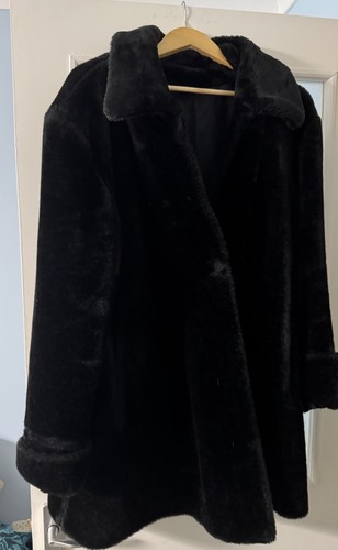Vintage faux fur - coat, size