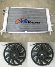 2row aluminum radiator fans - aluminum, radiator+fans