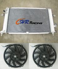 2ROW Aluminum Radiator+FANS For Opel Vauxhall Astra VXR Z20LEH Turbo Engine