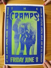The Cramps Poster June 8 Austin Opera House Punk Rock 1990