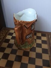 A PRICE KENSINGTON COTTAGE WARE TALL JUG WITH HUNTING HORSE AND DOG SCENE - RARE