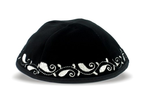 Black silver german velvet - black,