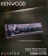 NEW Kenwood KMM-X705 1-DIN Car Digital Media Receiver w/ Bluetooth, HD Radio