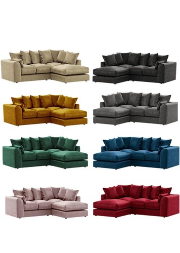 Corner sofa plush fabric - sofa,