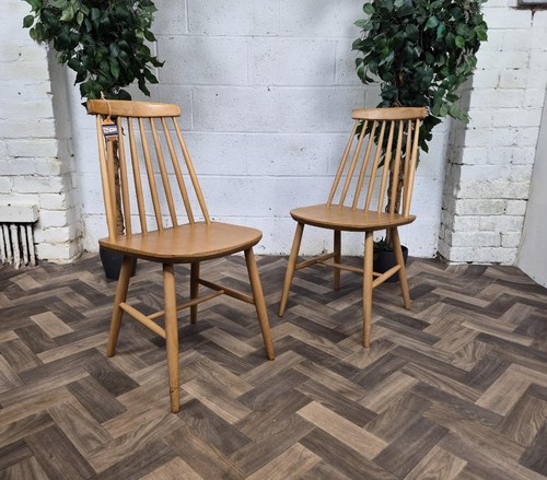 Pair vintage dining chairs - dining,