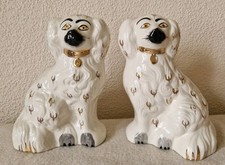 PAIR OF BESWICK CREAM GLAZED SPANIELS 1378-5 20cm