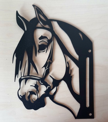 Horse head black metal - horse,