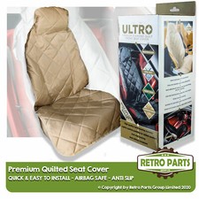 Premium Quality Diamond Quilted Front Seat Cover For Lotus Beige Cream
