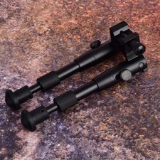 6 inch Adjustable Spring Return Rail Mount Bipod for 20mm Picatinny Rail