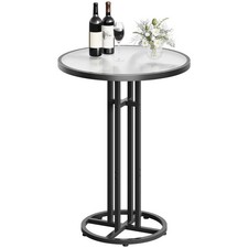 60 cm Round Bar Table Pub Bistro High Table for Home Bar Outdoor Garden Kitchen
