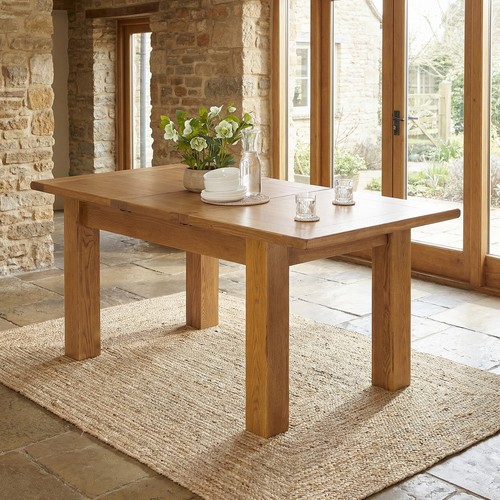 Extending dining table rustic - dining,