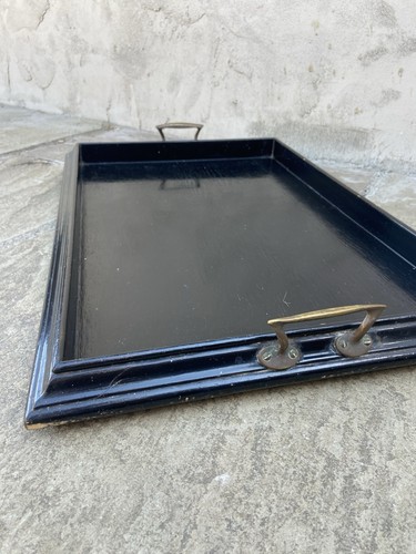 Antique gloss black serving - antique,