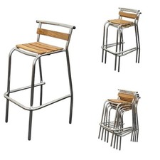 Ash aluminium stacking stool - ash,
