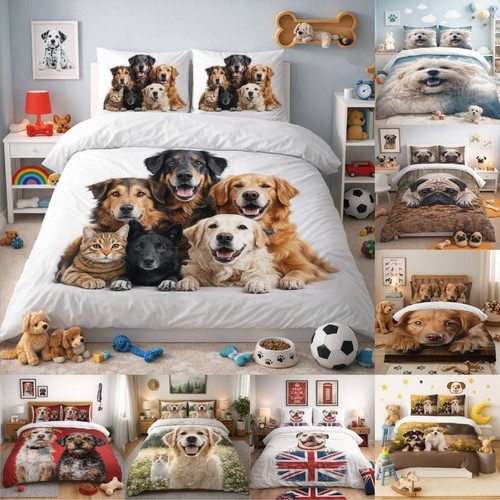 Dogs duvet cover set - dogs,
