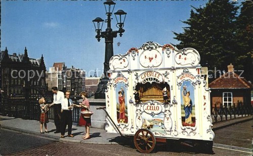 Barrel organ lyre - organ, box