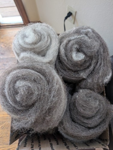 Handmade jacob wool - wool, carded