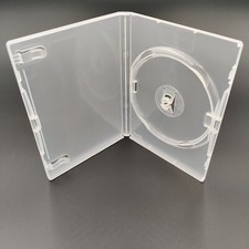  10 x Clear Slim line 7mm Single DVD CD Case With Sleeve 