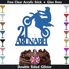 Motorbike Rider Glitter Cake