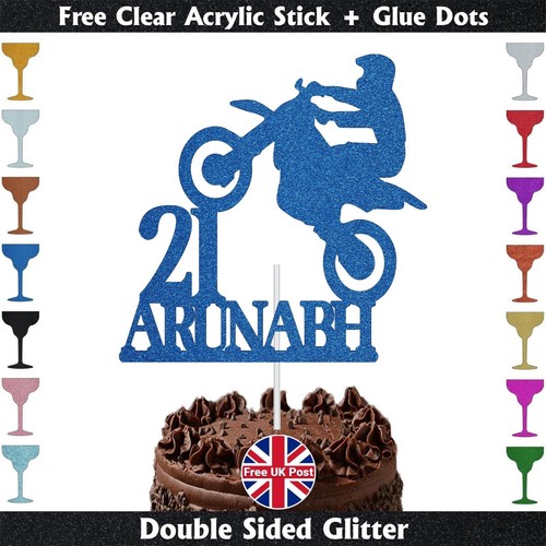 Motorbike rider glitter - rider, cake