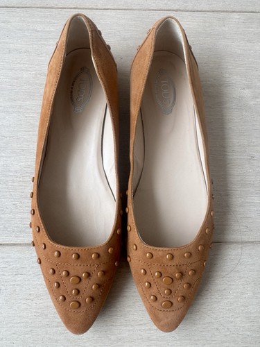Tod studded suede point toe - studded, point-toe