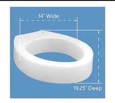 Carex Toilet Seat Riser Elongated Raised Adds 3.5 inch 300 Pound Weight Capacity