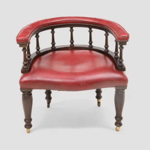 Antique studded red - red, leather