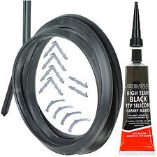 Oven Door Seal UNIVERSAL Rubber Gasket Clips Silicone Glue Cooker Kit 3 Metre