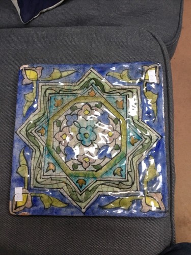 Antique embossed persian tile - persian,