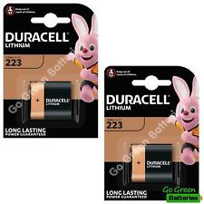 2 x Duracell 223 6V Lithium Ultra Photo Battery CR223 DL223 CR-P2 EL223AP NEW
