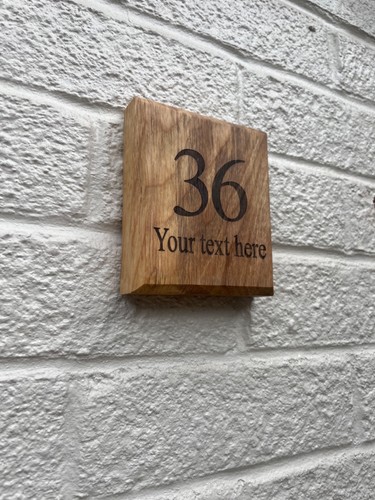 Wooden number sign - sign, plaque