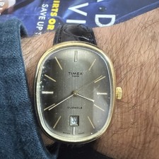 VINTAGE TIMEX 100 MECHANICAL MEN WRISTWATCH SWISS  MADE