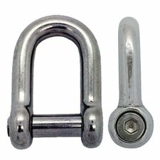 Stainless Steel 316 D Shackle HEX FLUSH PIN Dee Shackle 5mm - 12mm | UK STOCK