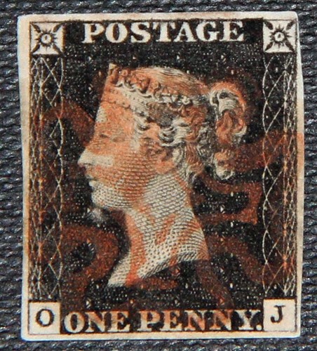1840 penny black - qv, 4