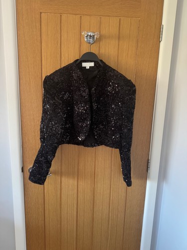 Bnwt zara black sequin volume - zara,