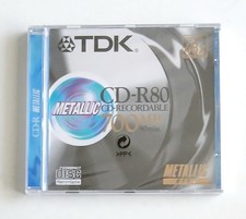 TDK CD-R - 700MB - 80 min - 48x - Metallic Disc - New in blister pack