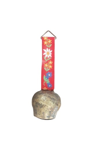 Antique swiss cowbell brass - antique,