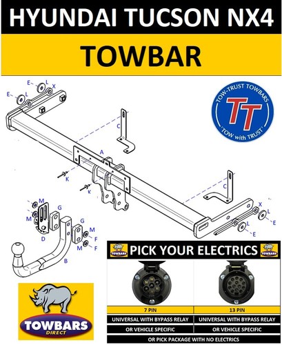 Swan neck towbar - swan, for