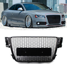 FOR AUDI A5 S5 B8 2008-2012 GRILLE GRILL GLOSS BLACK HONEYCOMB RADIATOR BUMPER