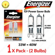 2 X G9 Halogen Bulb 33W 40W