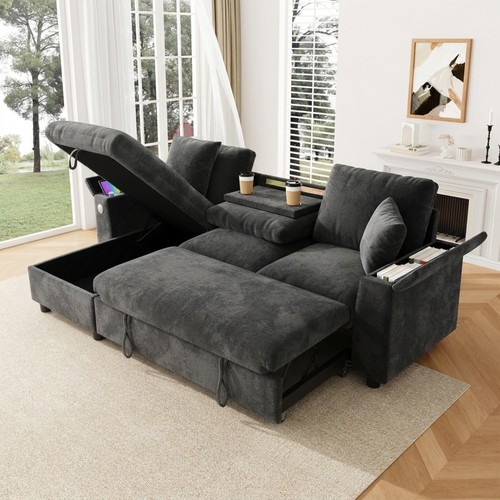 Corner sofa bed - sofa, cup
