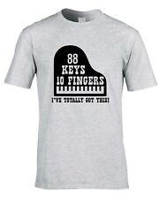 88 Keys 10 Fingers Piano Funny Men's T-Shirt Gift Cool Music Pianist Player Joke